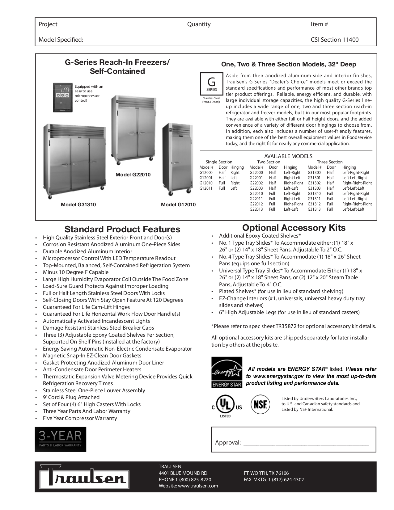 PDF manual for Traulsen Refrigerator G12010